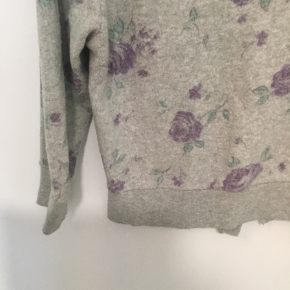 Grey Cardigan with Purple Flowers - Picture 8 of 8